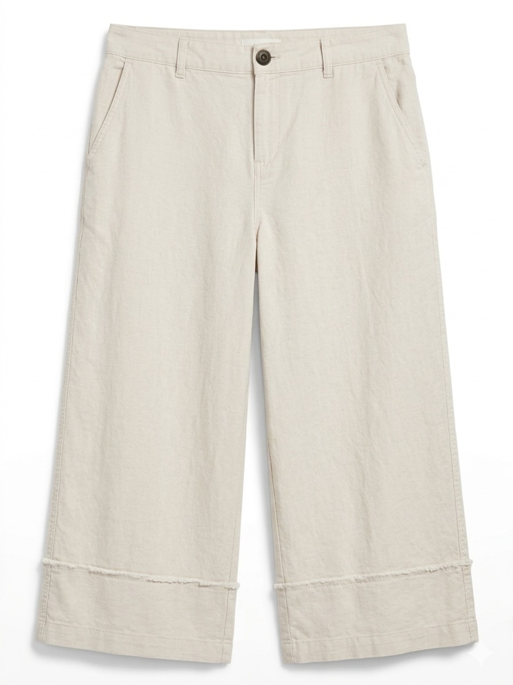 Linen Blend Coulettes Neutral Summer Lightweight Euro Lagenlook Size 14